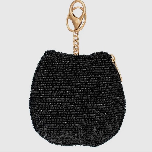 Mary Frances Black Beaded Horseshoe Keychain Purse - Picture 2 of 6